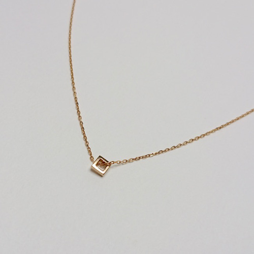 G2MIX】18金 スクエアチャームのみ購入可能 （チェーン別売り