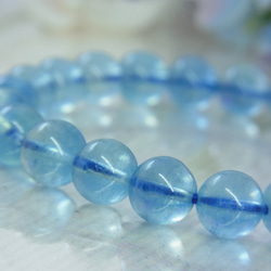 ◇宝石質 サンタマリア アクアマリン ブラジル産 8ミリ◇深海の神秘