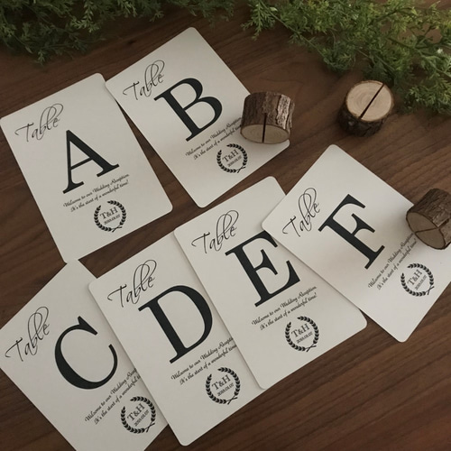 結婚式♡テーブルナンバー 7卓分♡名入れ♡オーダー その他ペーパー