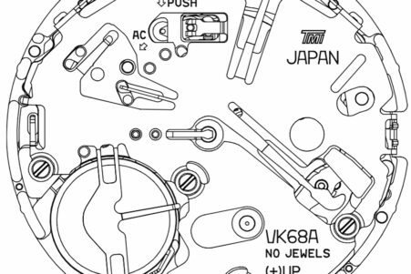 Hattori SII Caliber VD54B Watch Movement