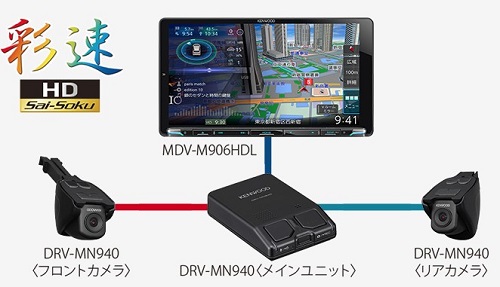 ケンウッド 2020年モデルカーナビ連動2カメラドラレコ「DRV-MN940