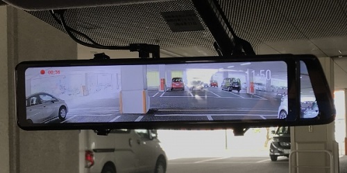 前後STARVIS 12型ミラー型2カメラドラレコ AKEEYO「AKY-X2」の実機