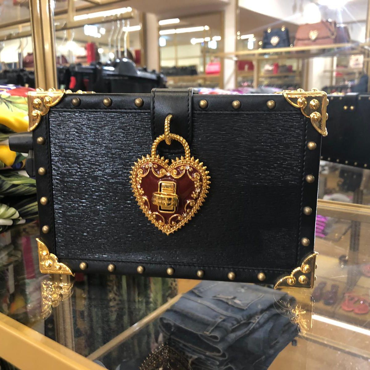 関税込 ドルチェ&ガッバーナ ショルダーバッグ ハート型バックル