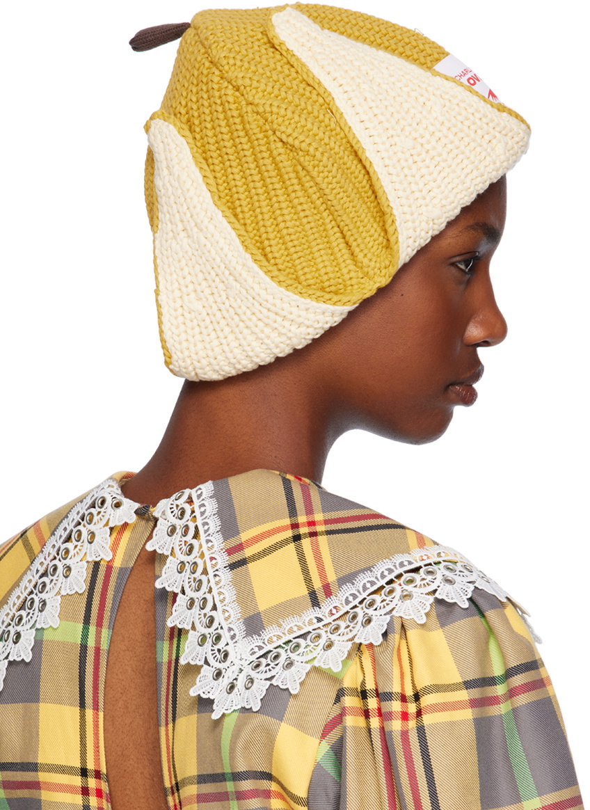 Charles Jeffrey LOVERBOY Yellow Chunky Banana Beanie Charles