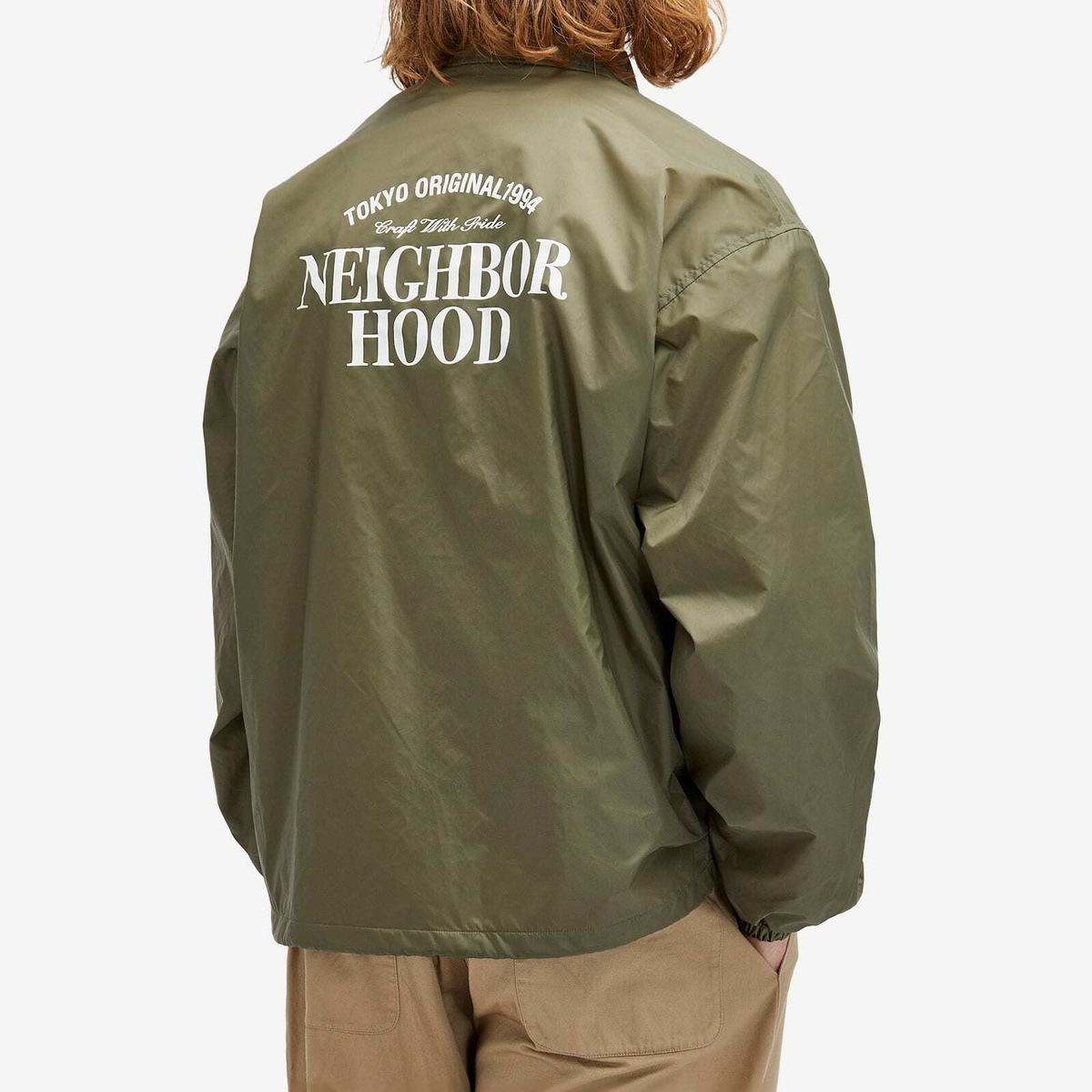 Neighborhood Men's Windbreaker Jacket-1 in Olive Drab Neighborhood