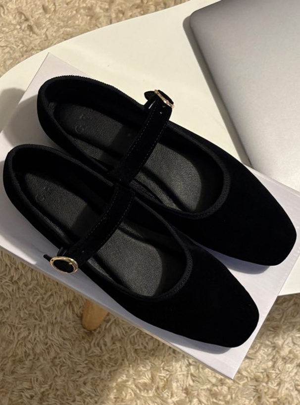 スクエアトゥスエードバレエシューズ[fa056] | レディースファッション