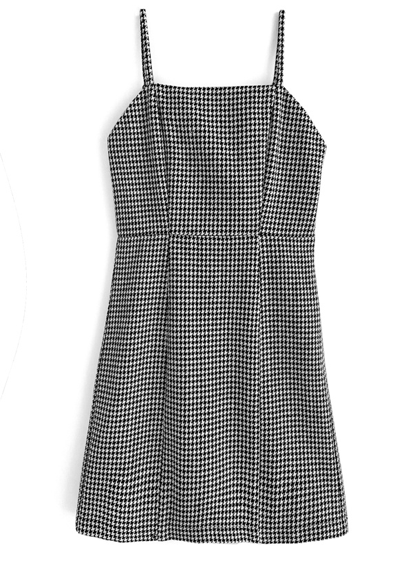 千鳥格子柄ツイードミニキャミワンピース[pp093] | レディース