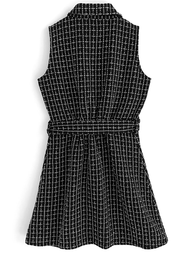 ベルト付きツイードミニワンピース[tg665] | レディースファッション