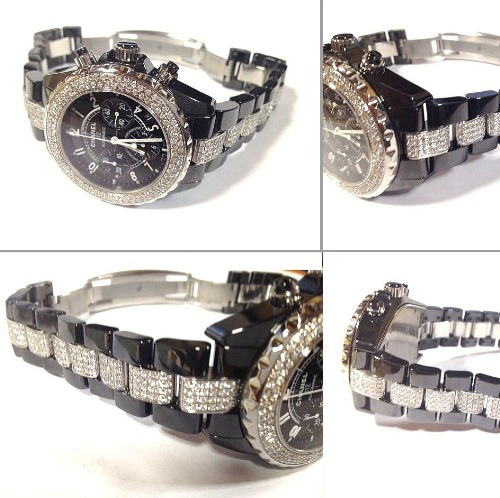 カスタム加工事例(CHANEL シャネル j12 41mm クロノグラフ ベゼル