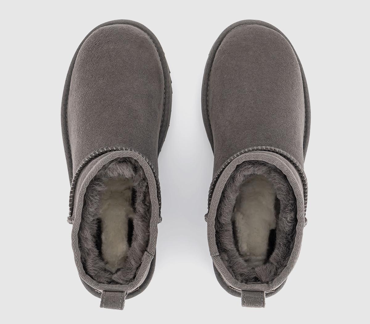 UGG Classic Ultra Mini Boots Grey - Women's Ankle Boots
