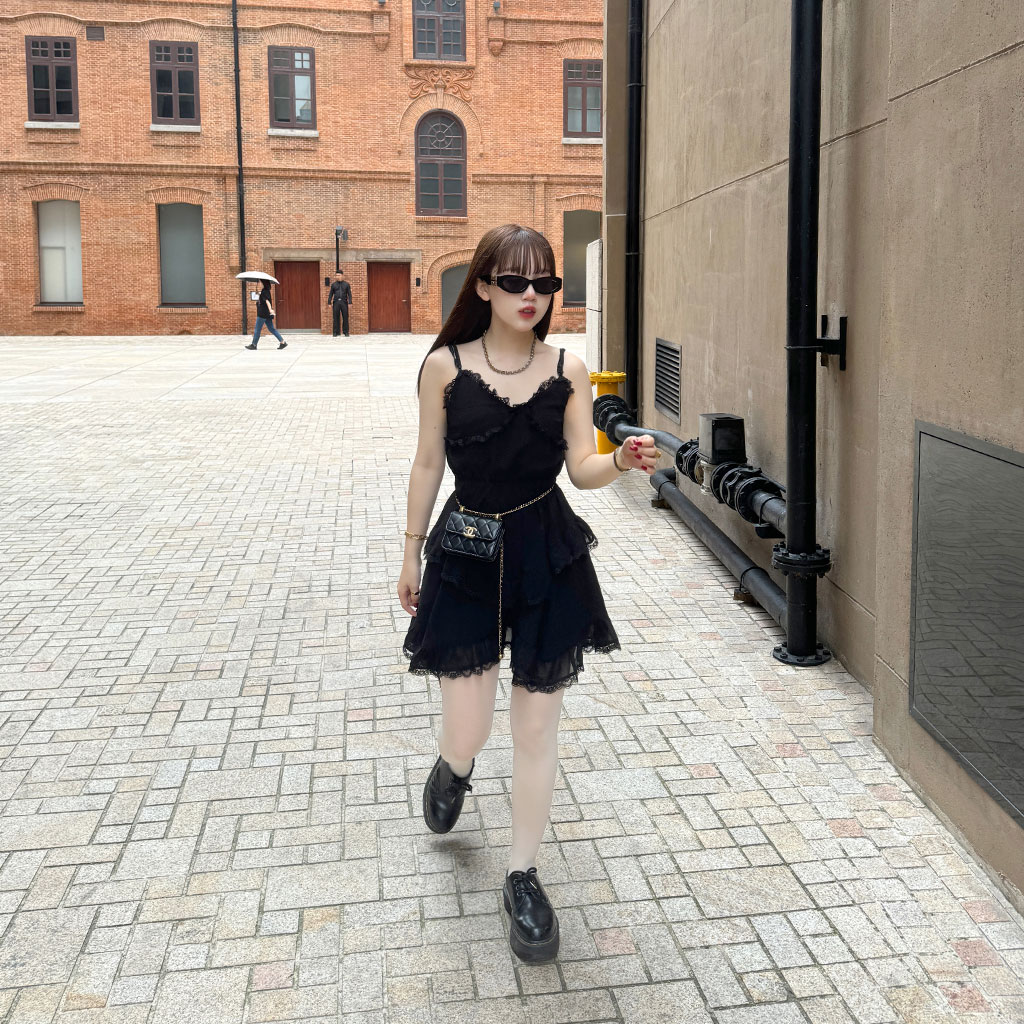 レースキャミソールミニワンピース | ファッション通販サイト NUGU