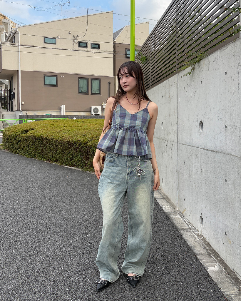 チェックフリルキャミソール | ファッション通販サイト NUGU