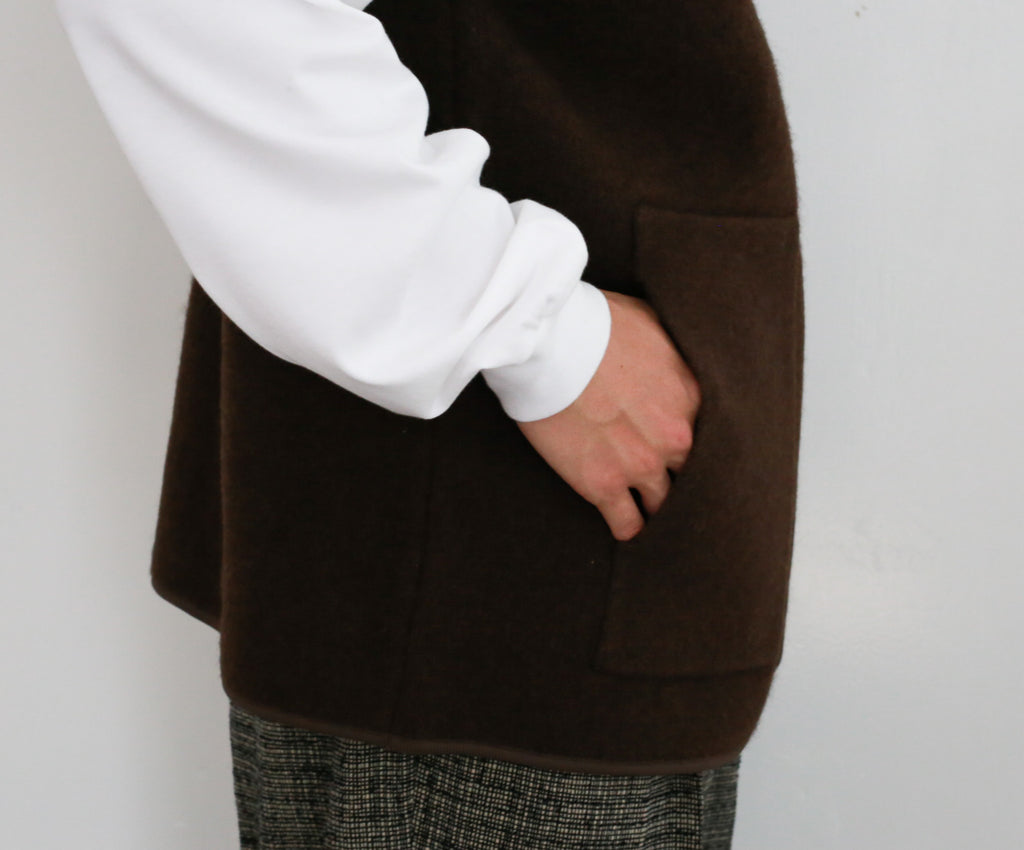 WALENODE 18.5 Micron wool Skipper knit wear / Innocent YAK Zip up