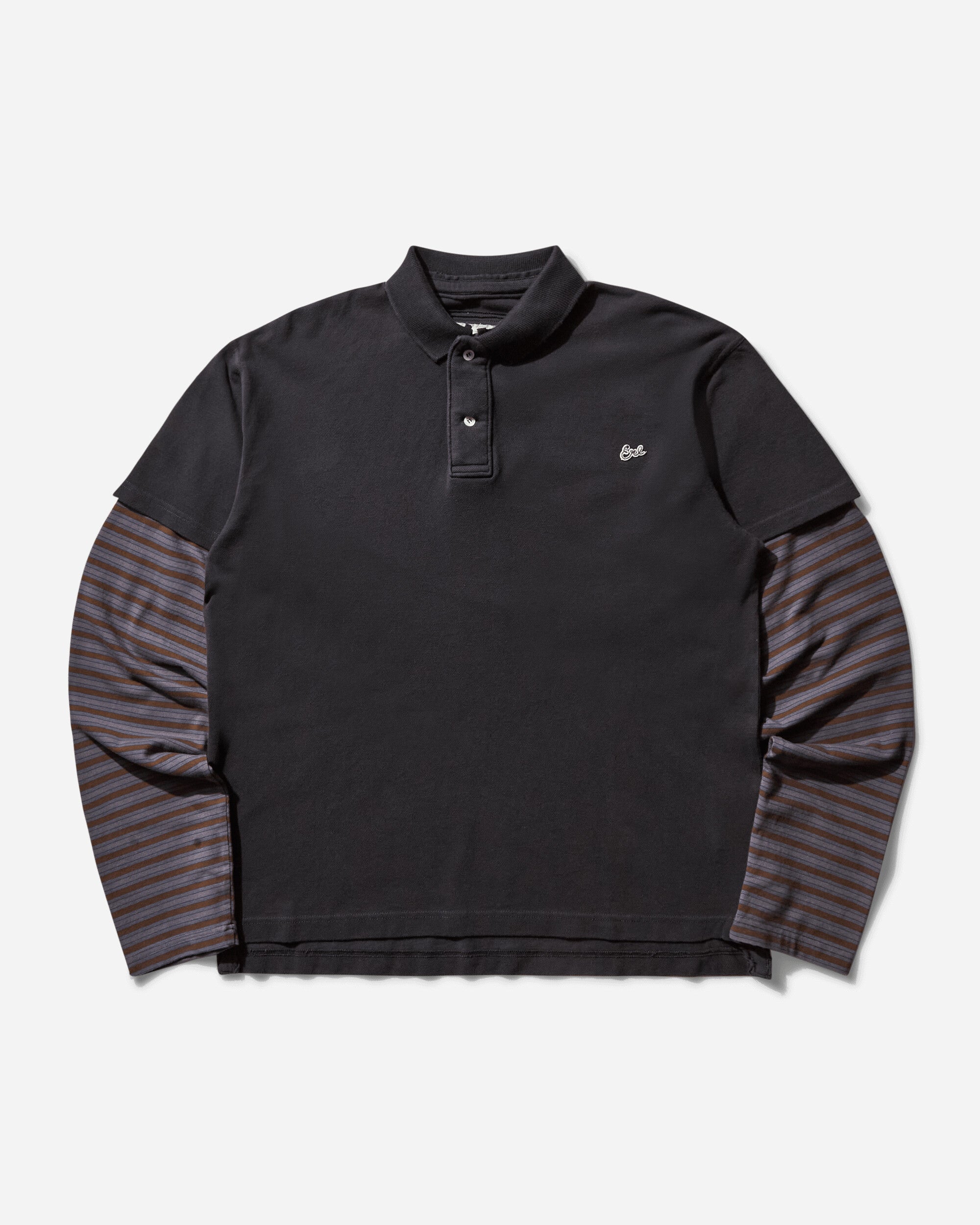 ERL Men's Double Sleeve Polo T-Shirt Black - Polo Shirts - Compare