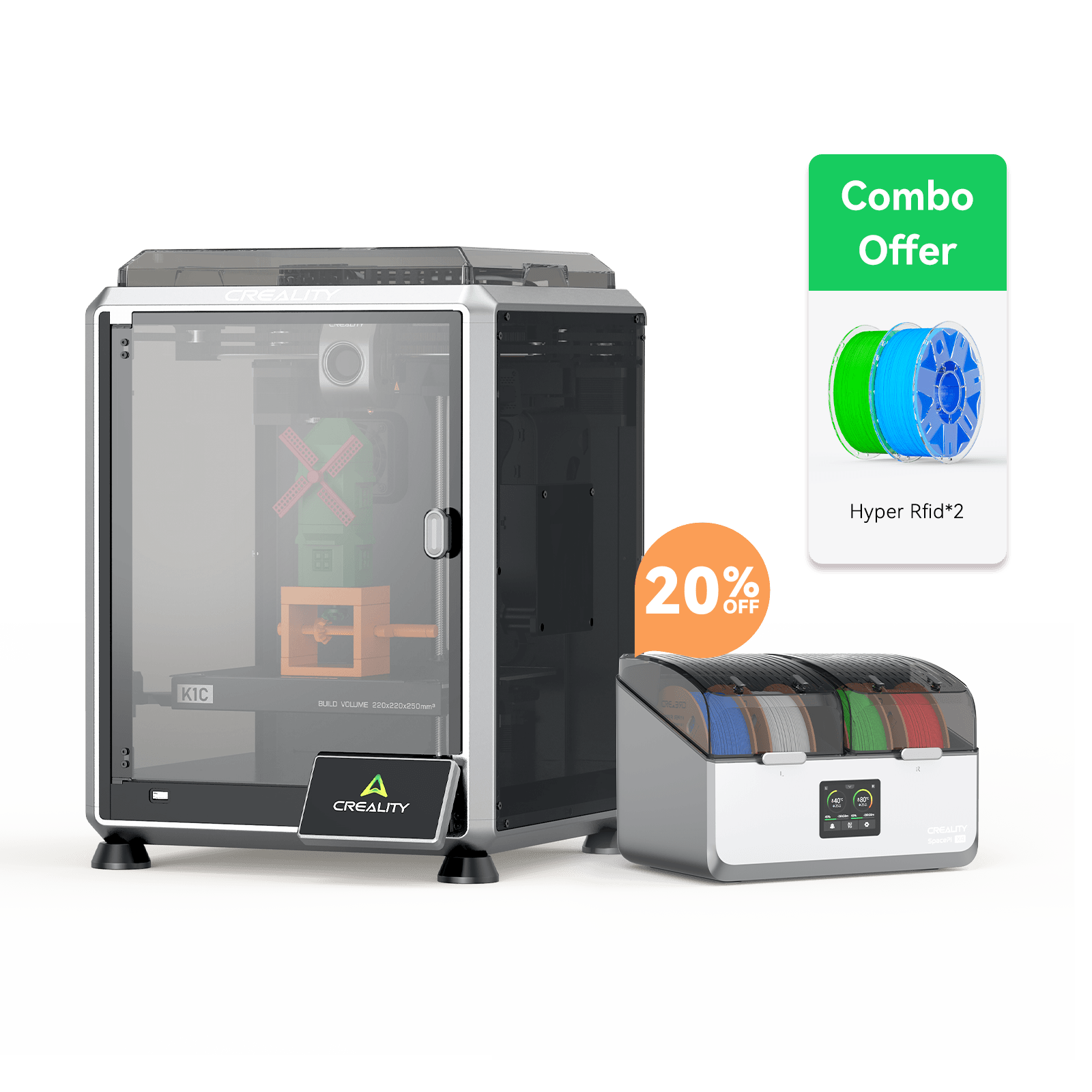 K1C 3D Printer+ SpacePi X4+Hyper RFID*2