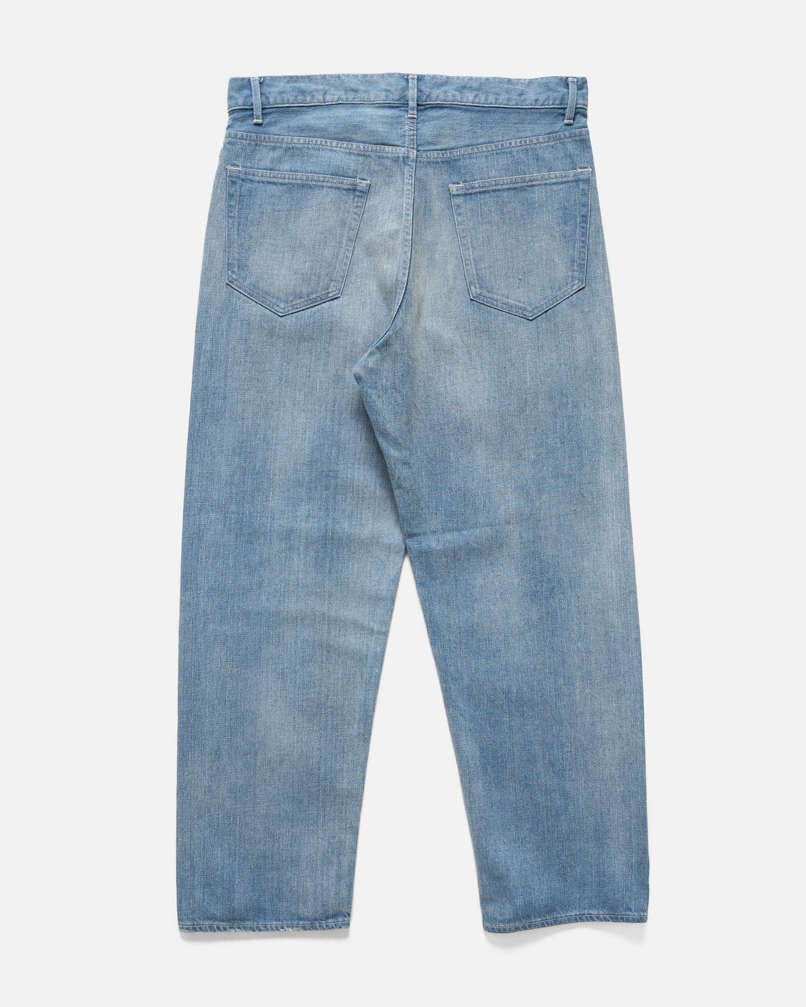 Auralee Selvedge Faded Light Denim Wide Pants Light Indigo | HAVEN
