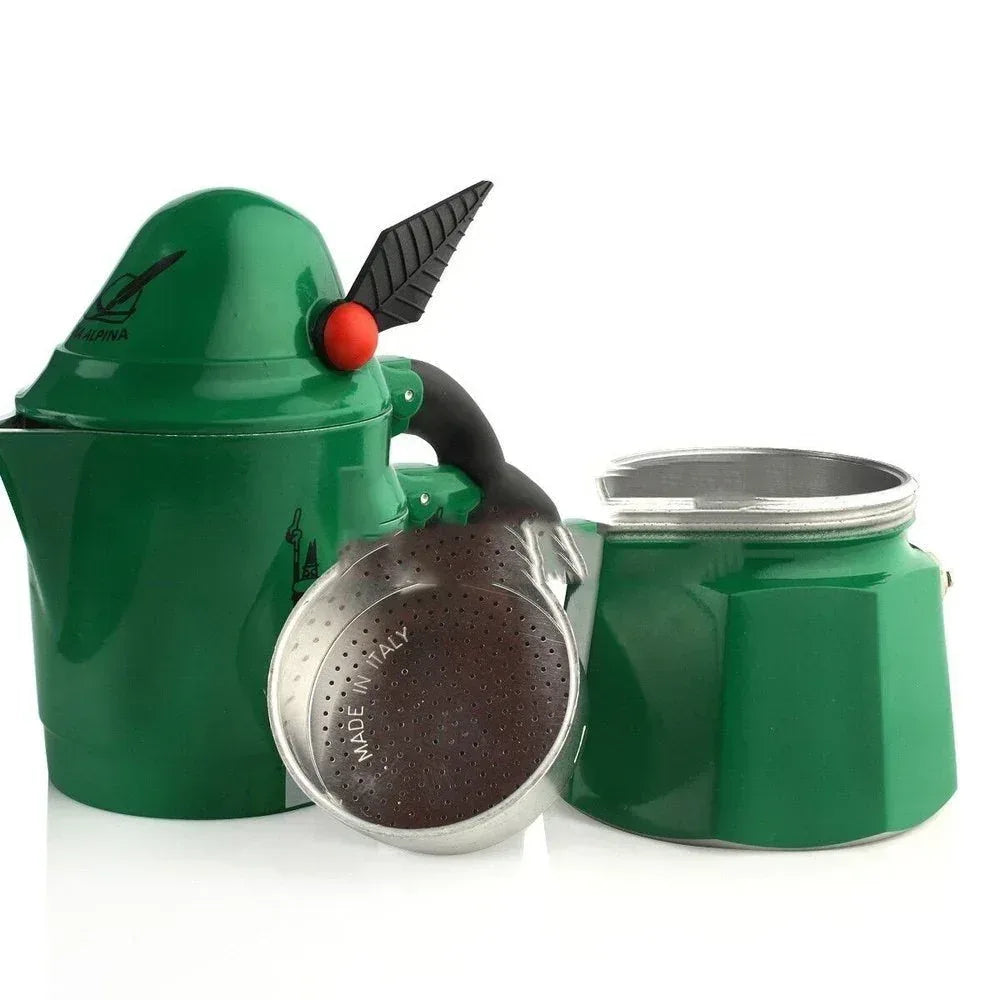 Bialetti Moka Alpina 3 Cups Green Limited Edition – MiniPCaffe.com