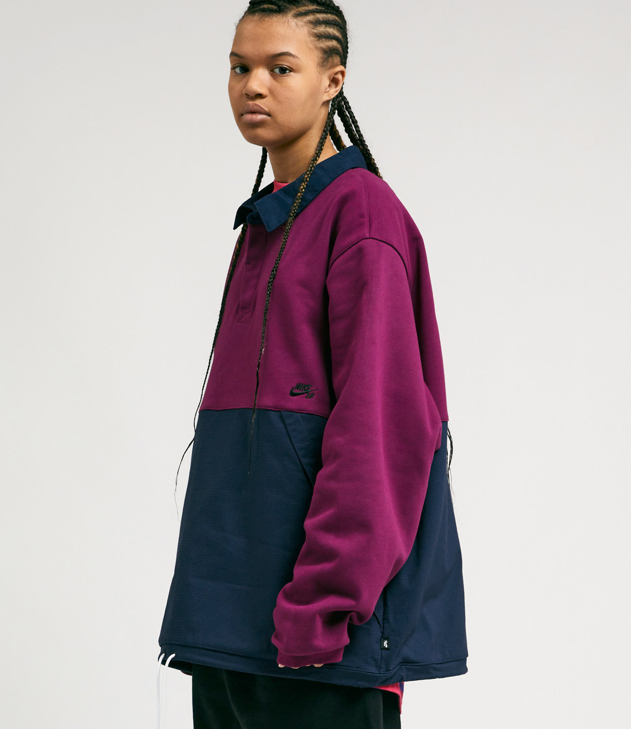 Nike SB Rugby Pullover Jacket - Sangria / Obsidian / Obsidian