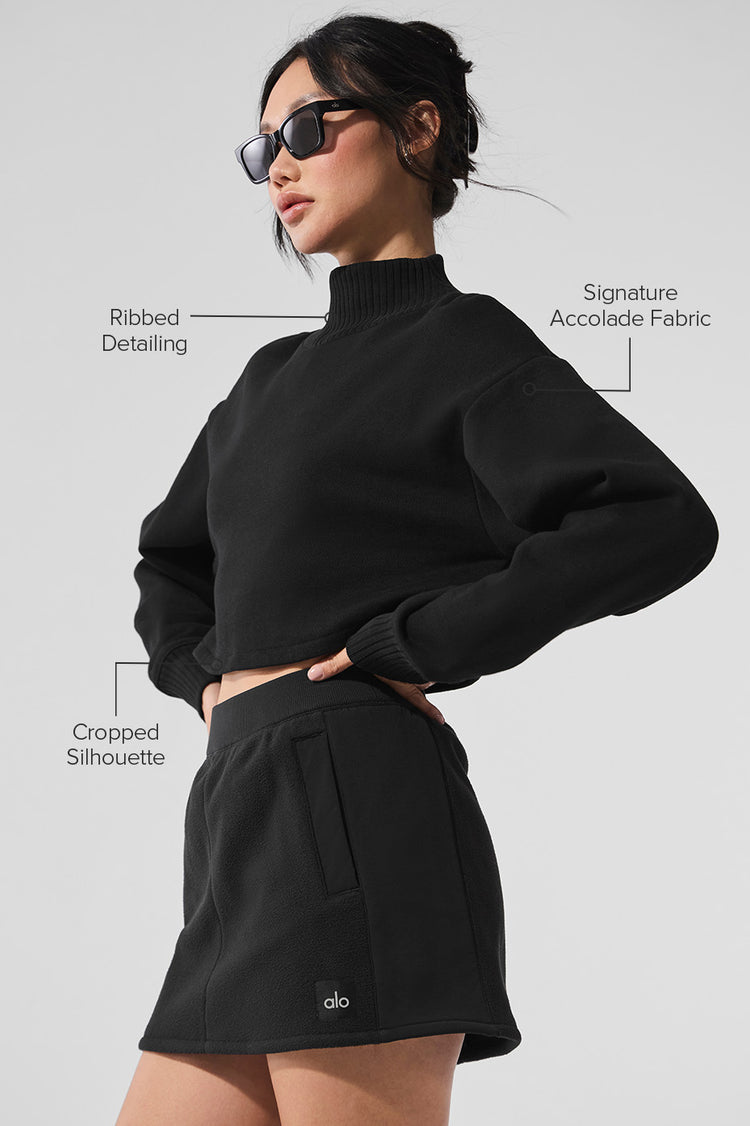 Cropped Serenity Coverup - Black | ALO