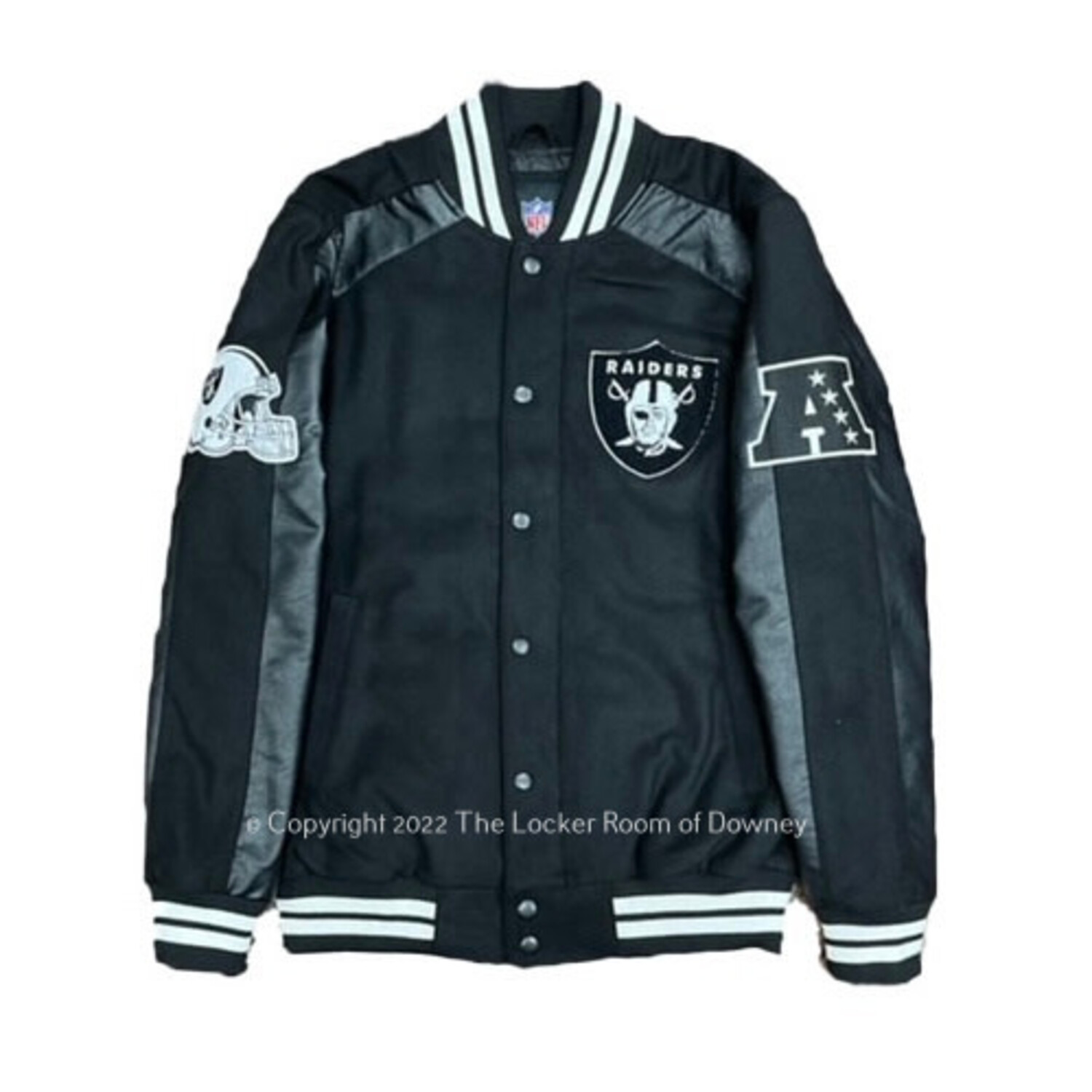 Raiders M Quick Snap Jacket - Black - The Locker Room of Downey
