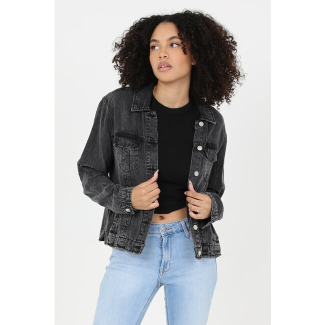 Angie Tencel Acid Wash Denim Jacket (SJB06) - Creations Boutique