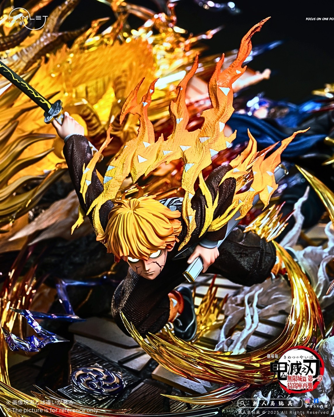 鬼滅の刃 我妻善逸 火雷神 血痕Ver.ガレージキットGK フィギュア 鬼滅