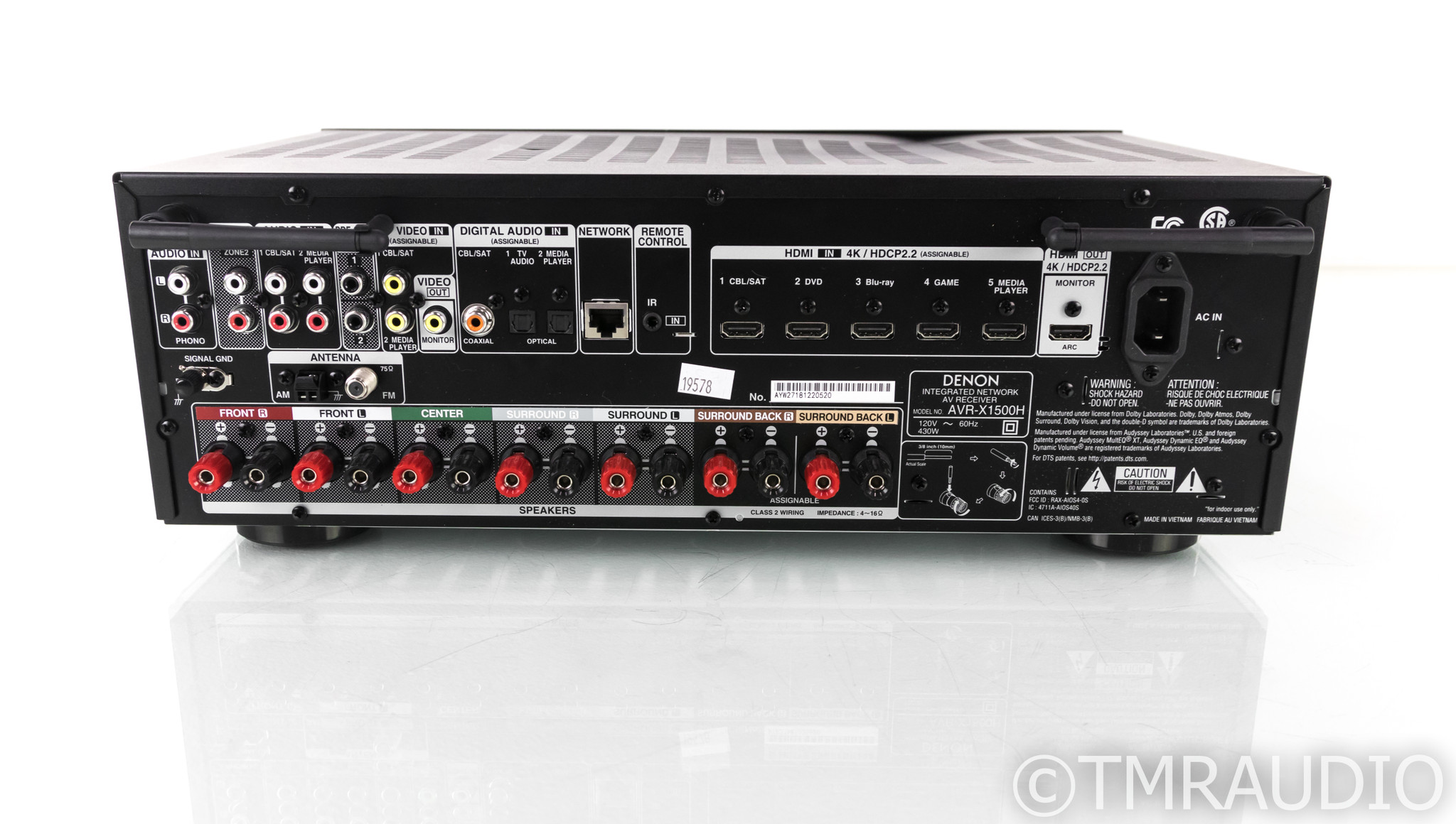 Denon AVR-X1500H 7.2 Channel Home Theater Receiver