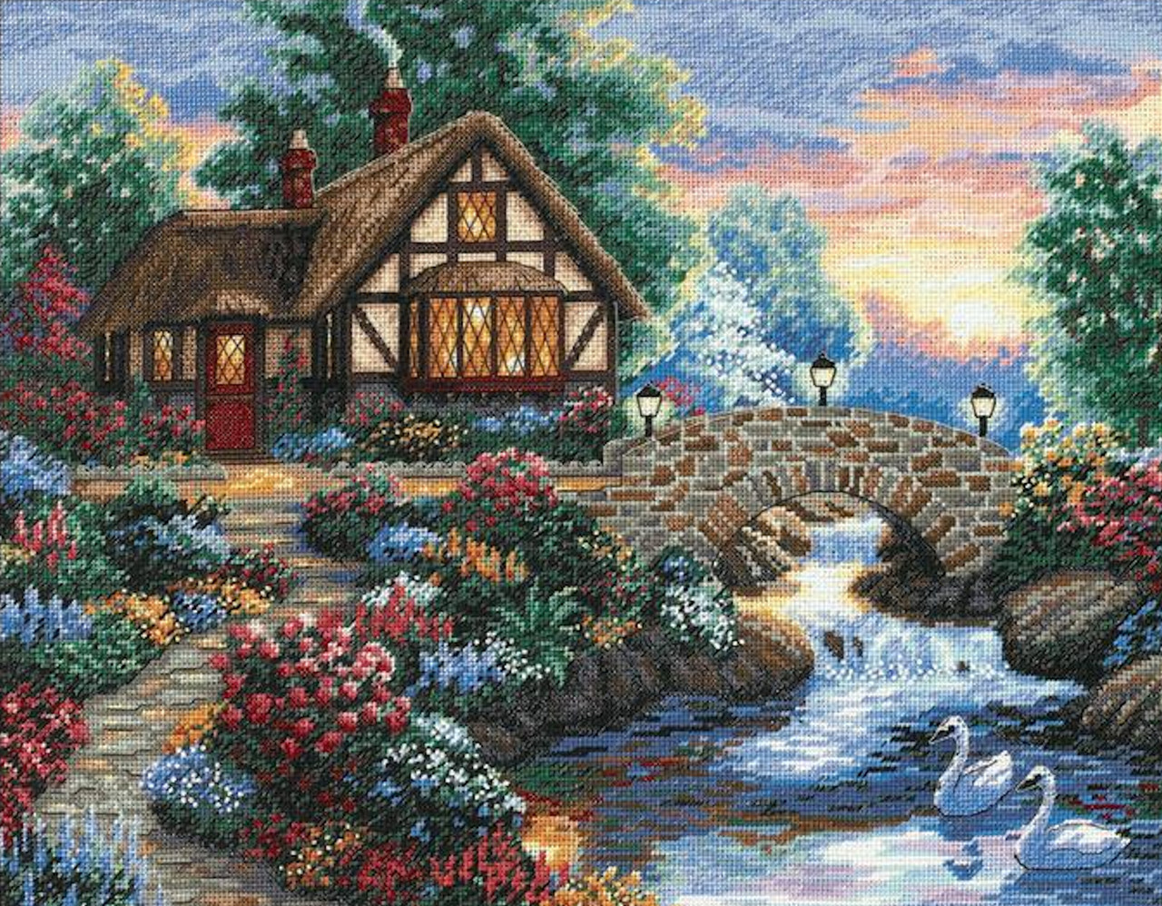 Gold Collection - Twilight Bridge - CrossStitchWorld