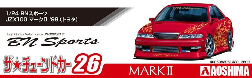 The Tuned Car 1/24 BN Sports JZX100 Mark II '98 (Toyota) Plastic Model