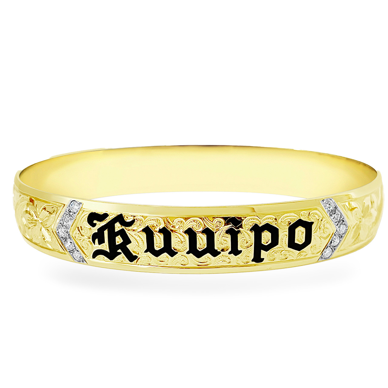 14K Hawaiian Diamond Chevron Bracelet | Royal Hawaiian Heritage