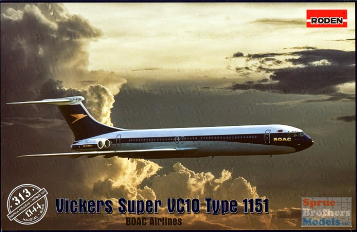ROD313 1:144 Roden Vickers Super VC10 Type 1151 BOAC Airlines