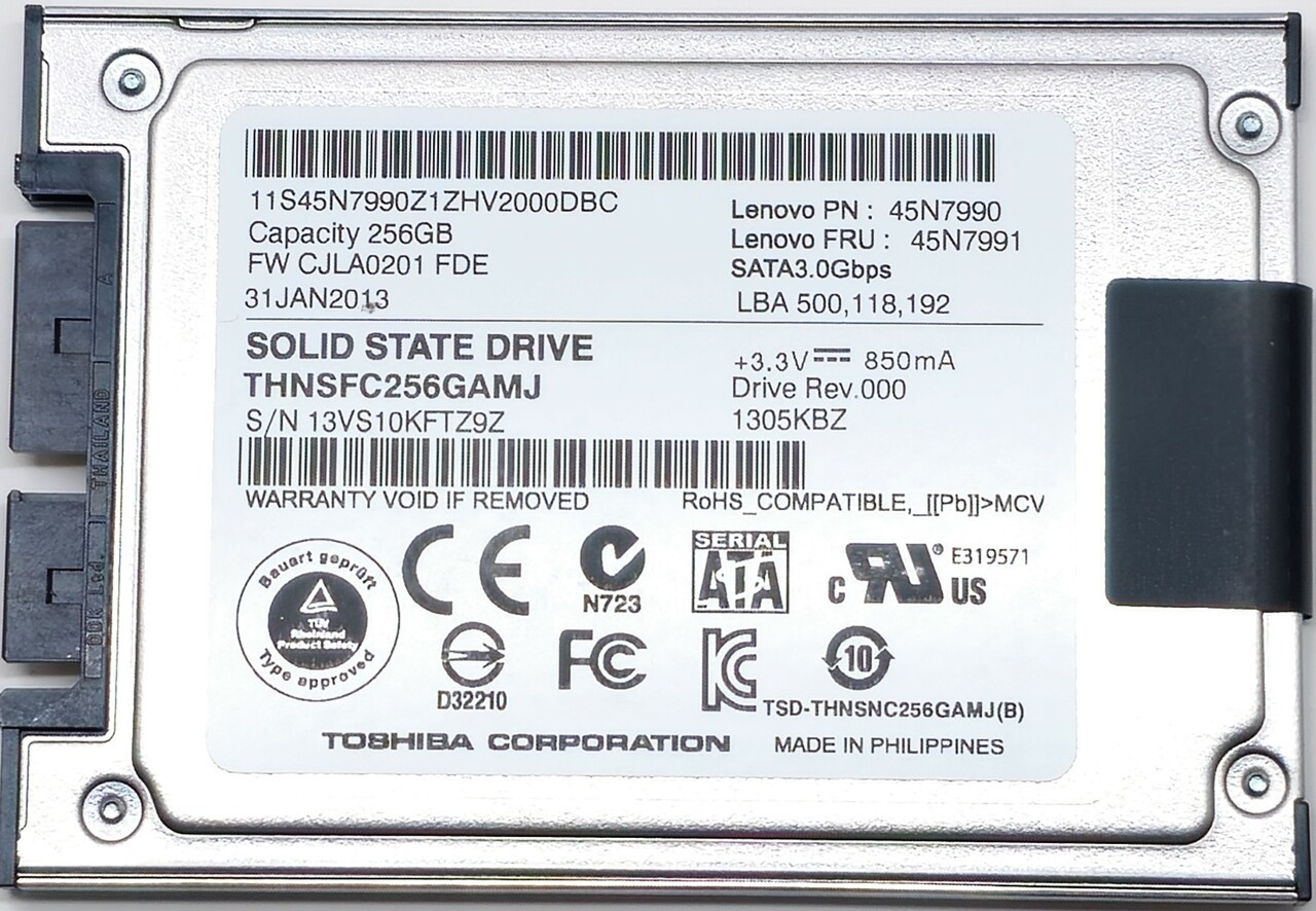 IBM / Lenovo 43N3417 - 256GB FDE SATA 1.8