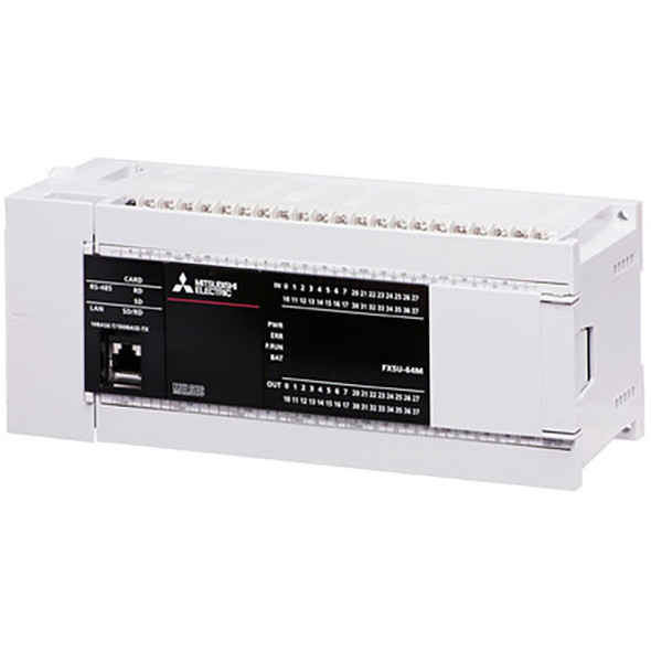 FX5U-64MT/ES Mitsubishi Electric | w/ Built-in I/Os, 64 I/O [32 x