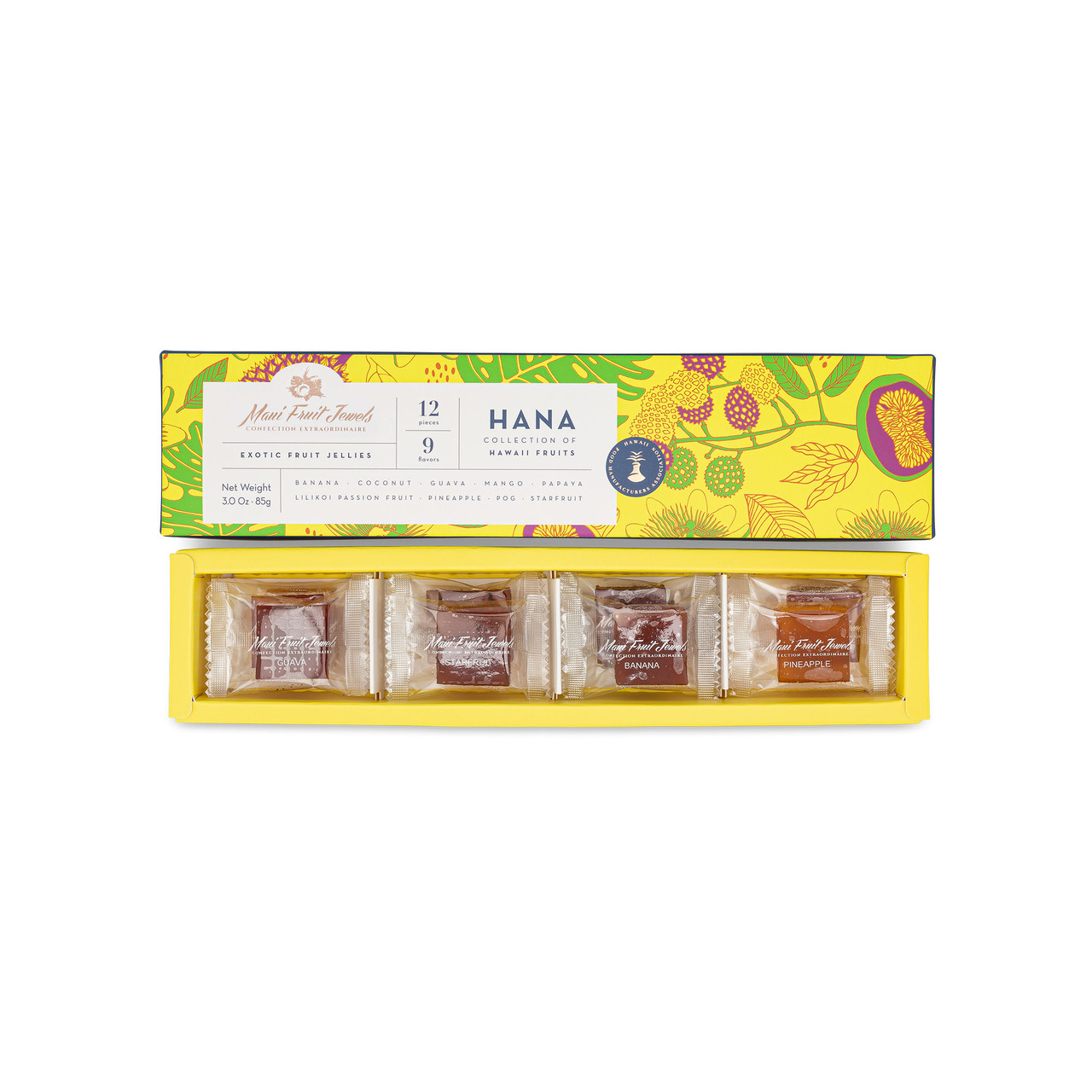 Hana Collection Fruits Jellies, 12 Pieces Assorted