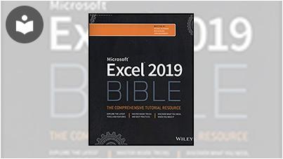 Excel 2019 Bible Book - EVERYONE - Skillsoft