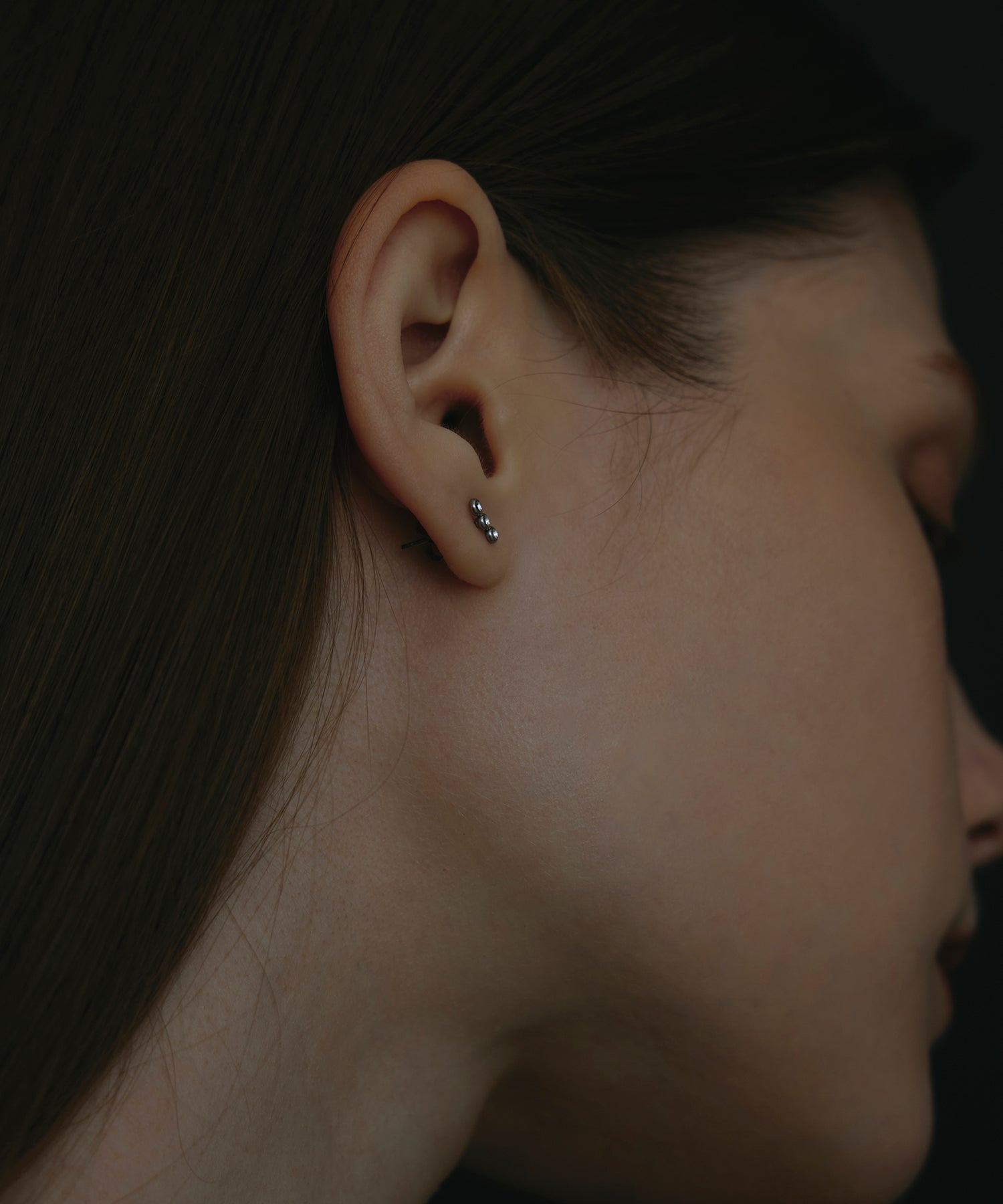 シルバー]ジルコニアオーブピアス