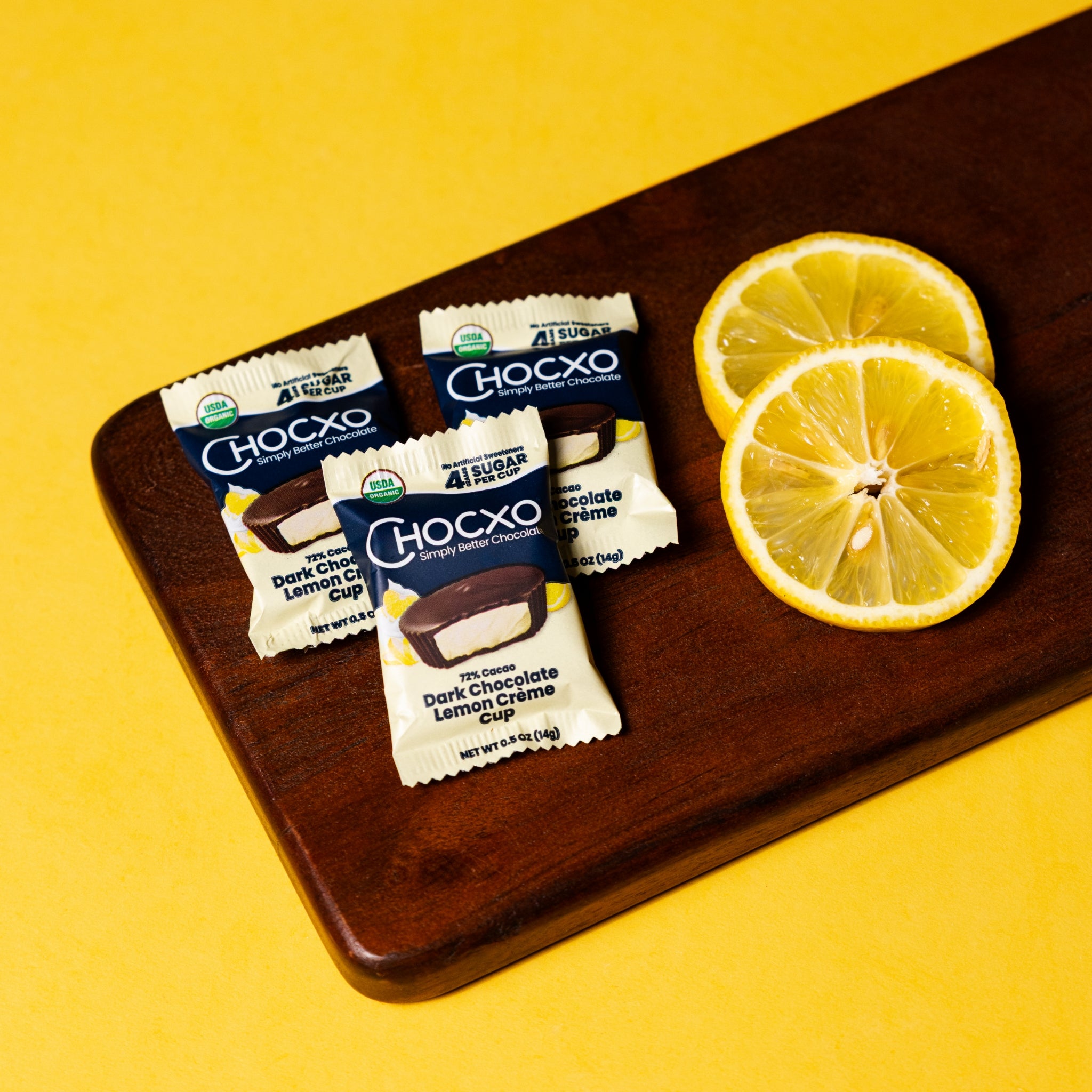Dark Chocolate Lemon Crème Cups – Chocxo