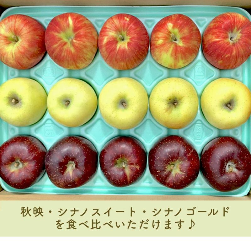 長野県りんご3兄弟セットシナノスイート 秋映 シナノゴールド | COCORO