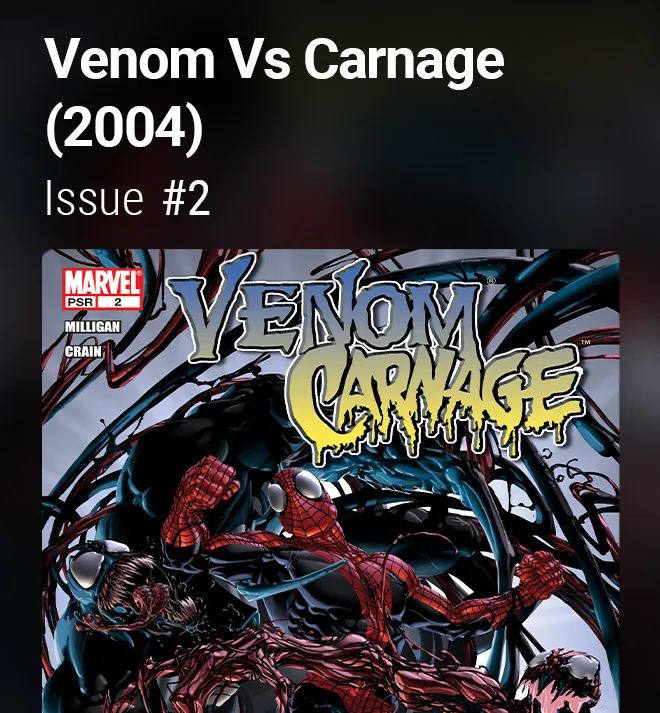 Venom Vs Carnage Digital Comic | VeVe