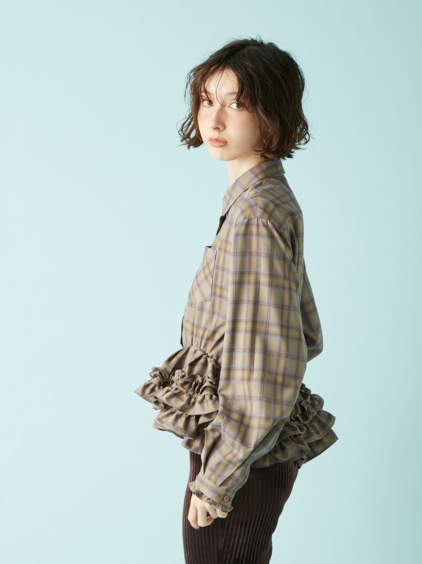 ホイップフリルヘムブラウス(シャツ・ブラウス)｜トップス｜LILY BROWN