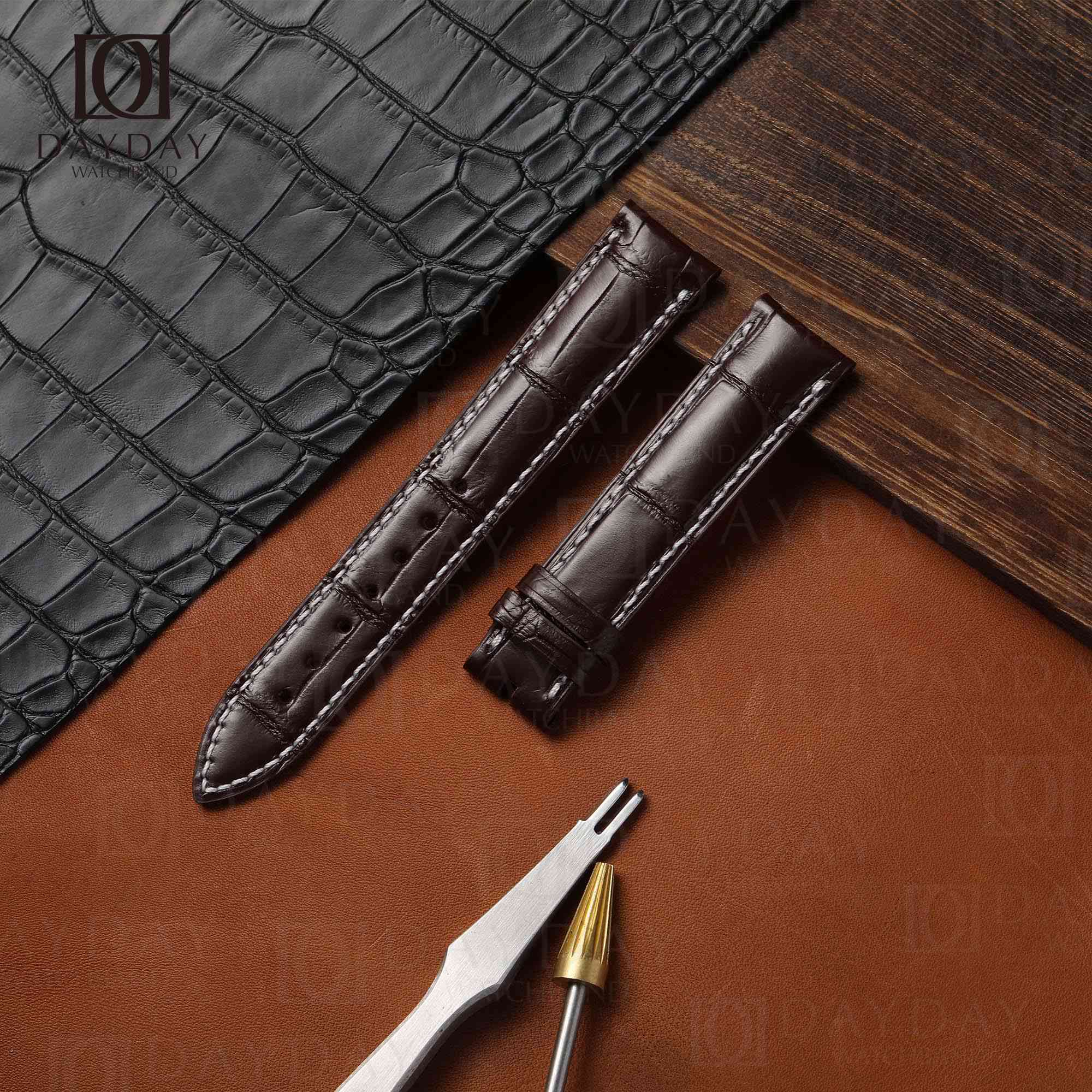 Custom Alligator Leather Strap For Audemars Piguet Millenary