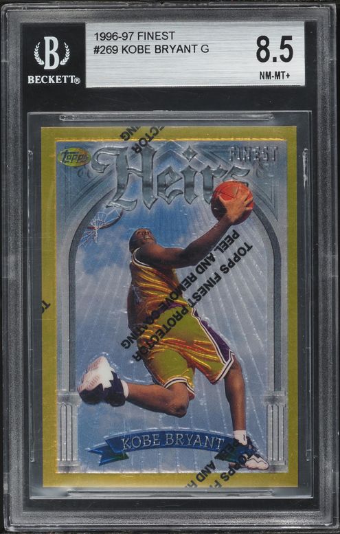 1996 Skybox Z-Force Z-Peat Zebut Kobe Bryant ROOKIE #3 BGS AUTH on