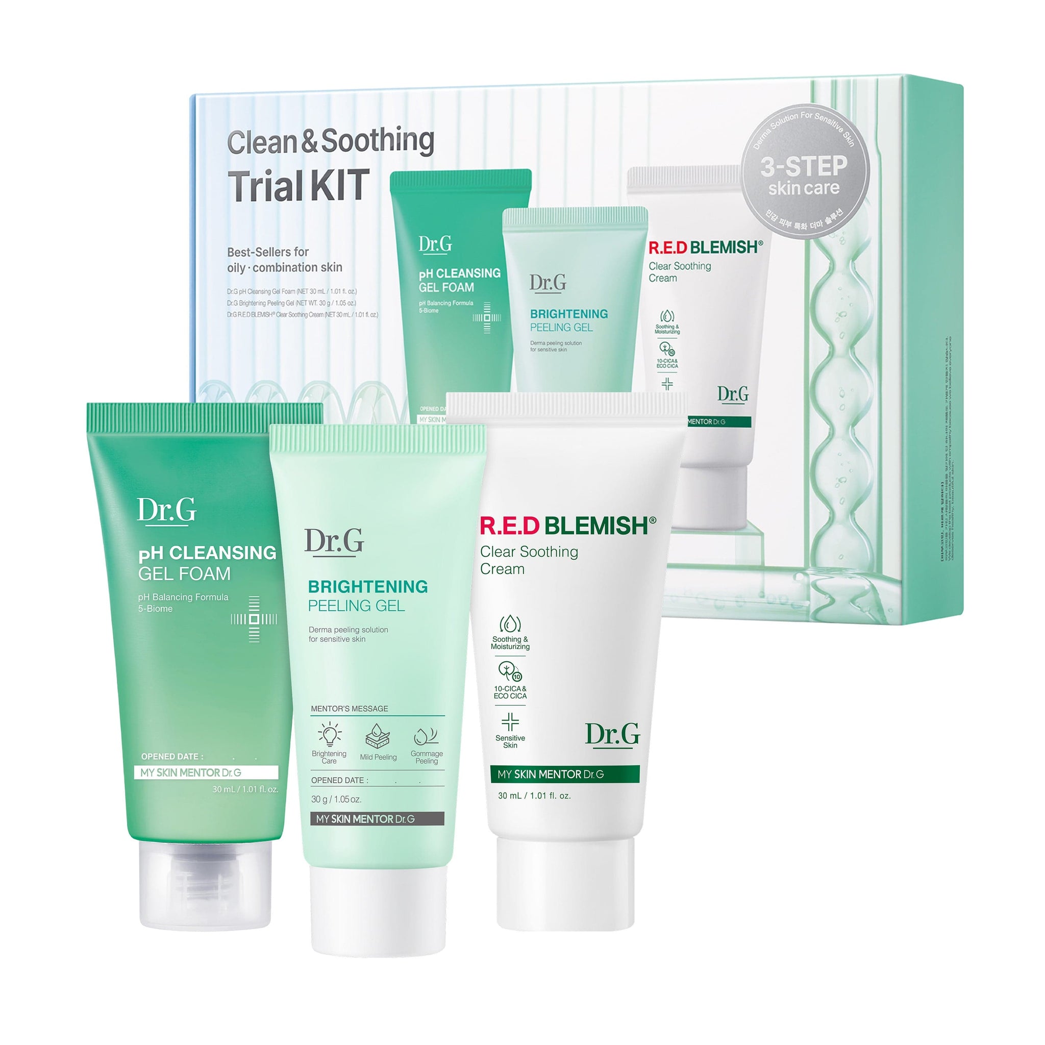 DR.G R.E.D BLEMISH CLEAN AND CREAM TRIAL KIT – Dr.G Global