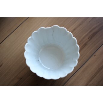 古伊万里白磁 菊型向付 10客1組 P204｜骨董店 のびる 古美術 骨董 和風