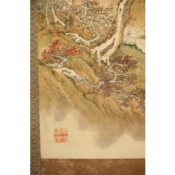 児玉果亭【山水春夏秋冬】四幅対 掛軸 Z395｜骨董店 のびる 古美術