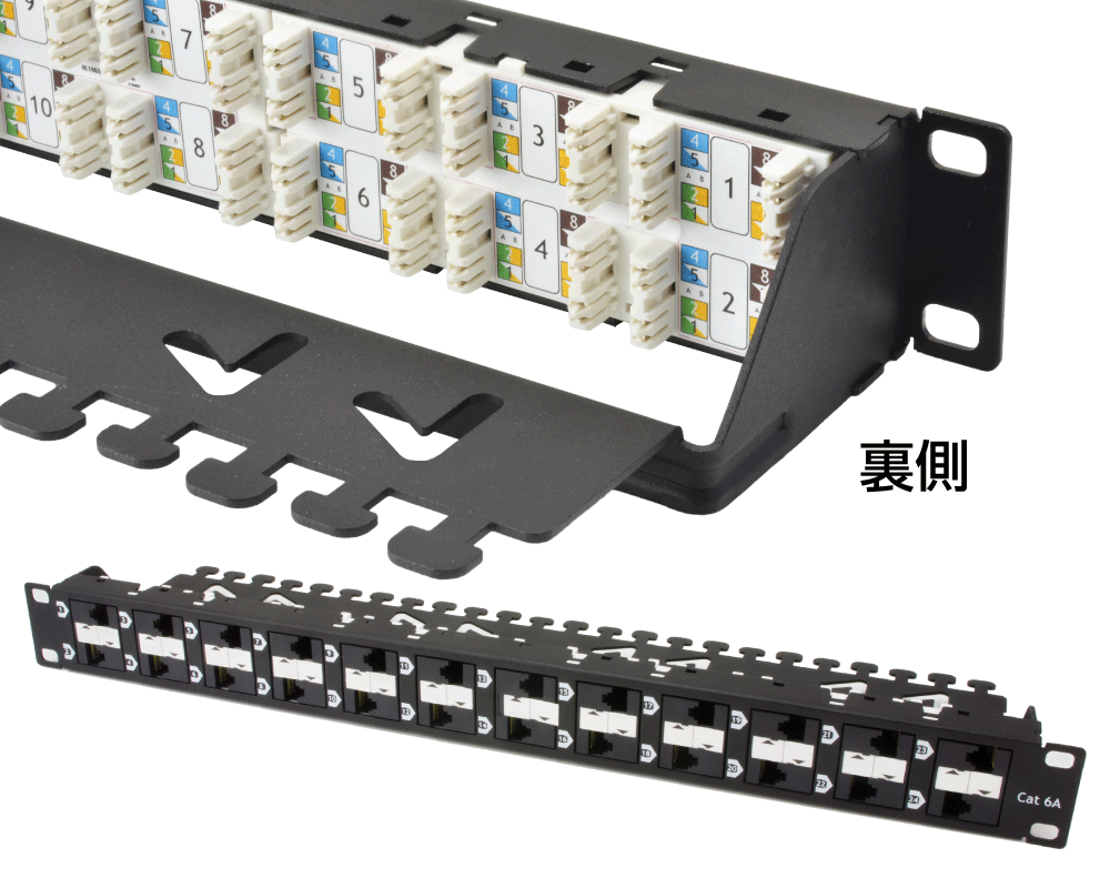 在庫限り！数量限定セール】UTP CAT6A パッチパネルキット 打ち込み