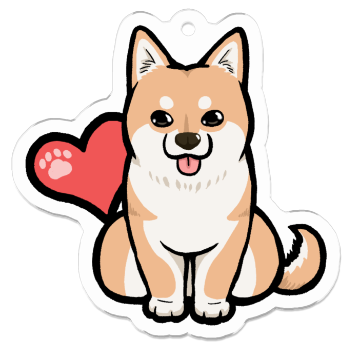 柴犬キーホルダー4カラー - 藤野ニッコリショップ - BOOTH