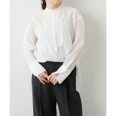Whim Gazette(ウィム ガゼット)のオーガンジープルオーバーブラウス