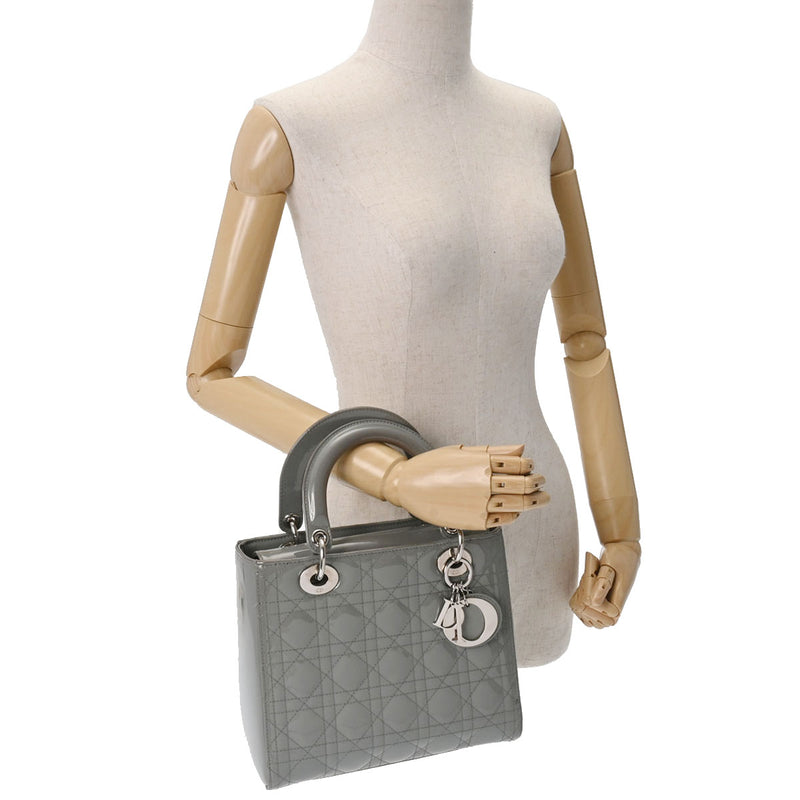 クリスチャンディオールレディディオール グレー シルバー金具