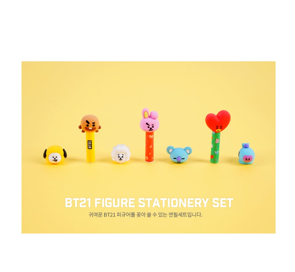 送料無料・速達】 BTS (防弾少年団) 公式 グッズ [BT21] 鉛筆&キャップ